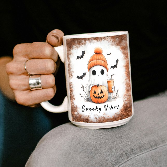 Pumpkin Spice Spooky Vibes Personalised Coffee Mug (Creator Uploaded)
