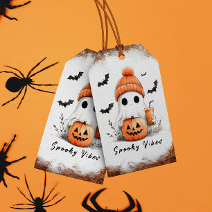 Pumpkin Spice Spooky Vibes Personalised Gift Tags
