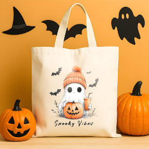 Pumpkin Spice Spooky Vibes Personalised Tote Bag