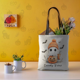 Pumpkin Spice Spooky Vibes Personalised Tote Bag