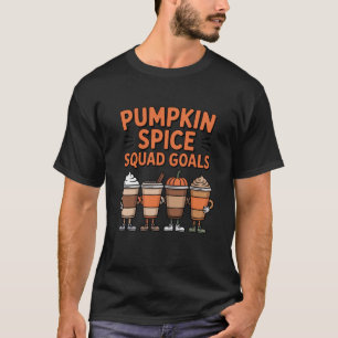 Pumpkin Spice Squad Goals Group Friends Autumn Mat T-Shirt