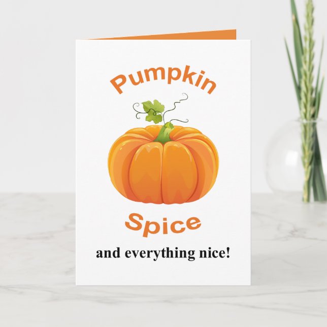 Pumpkin Spice Thanksgiving card personalise (Front)
