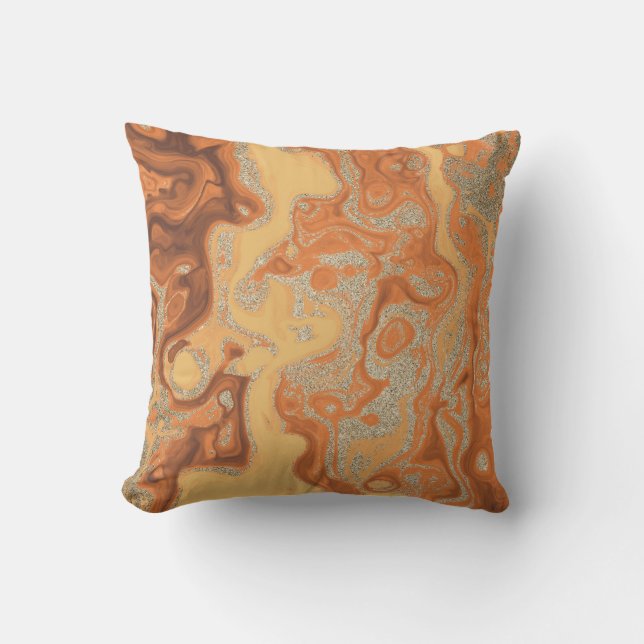 Pumpkin Spice Throw Pillow (Front)