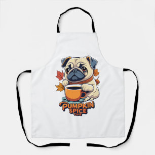 Pumpkin Spice Time Dog Dad Mum Halloween Cute Gift Apron