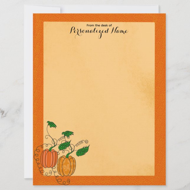 Pumpkin Spice - Unlined Paper Sheet (Front)