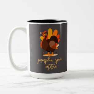 Pumpkin Spice Veteran Thanksgiving Two-Tone Coffee Mug