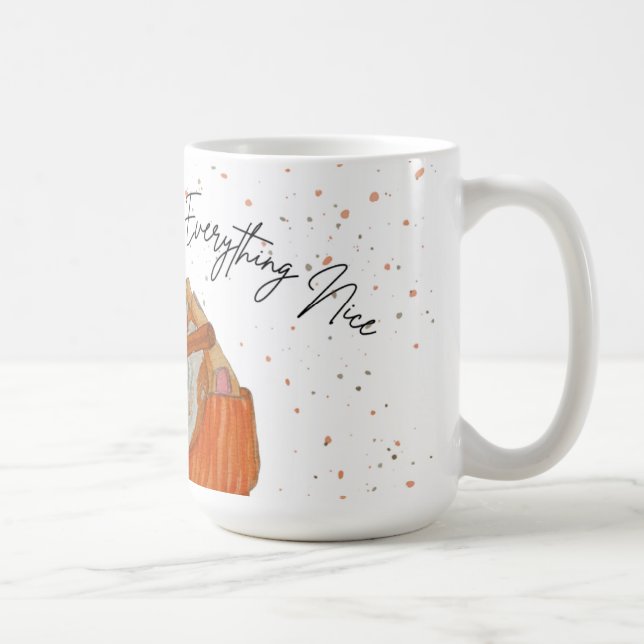 Pumpkin Spice Watercolor Cosy Coffe Mug (Right)