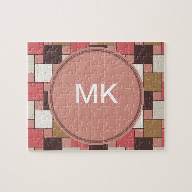 Pumpkin Spice Weave Pattern Jigsaw Puzzle (Horizontal)