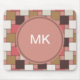 Pumpkin Spice Weave Pattern Mouse Pad