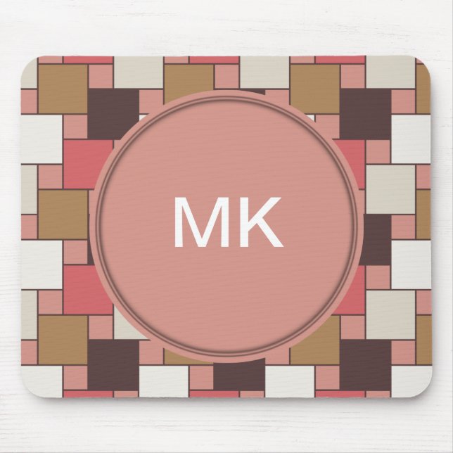 Pumpkin Spice Weave Pattern Mouse Pad (Front)