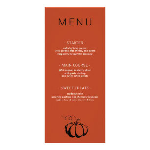 Pumpkin Spice Wedding Menu