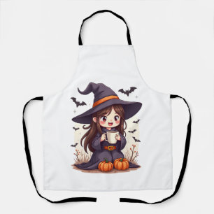 Pumpkin Spice Witch � Cute Halloween Coffee Shirt Apron