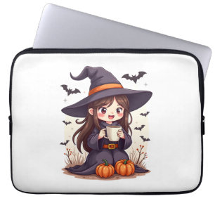 Pumpkin Spice Witch � Cute Halloween Coffee Shirt Laptop Sleeve