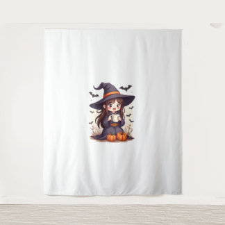 Pumpkin Spice Witch – Cute Halloween Coffee Shirt Tapestry