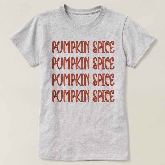 Pumpkin Spice Words T-Shirt (Design Front)