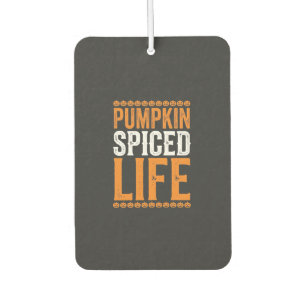 Pumpkin Spiced Life Halloween Typography Design_1 Car Air Freshener