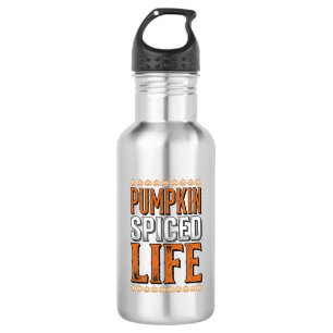 Pumpkin Spiced Life Vintage Halloween Typography D 532 Ml Water Bottle