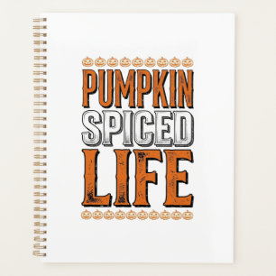 Pumpkin Spiced Life Vintage Halloween Typography D Planner