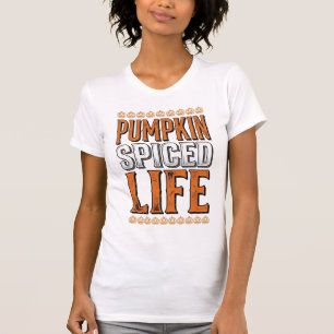 Pumpkin Spiced Life Vintage Halloween Typography D T-Shirt