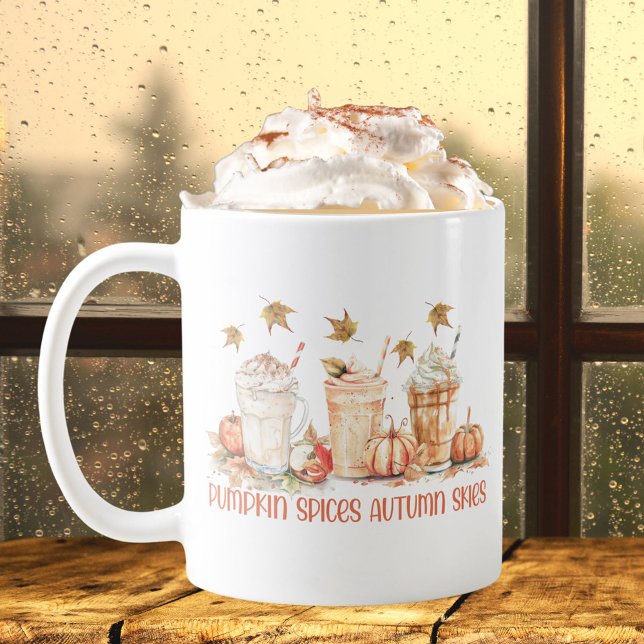 Pumpkin Spices Fall Autumn Drink Funny Quote Coffee Mug (In situ)