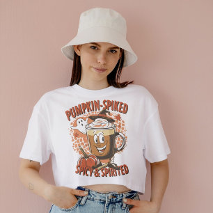 Pumpkin-spiked Funny Halloween Boozy Pumpkin Tri-Blend Shirt