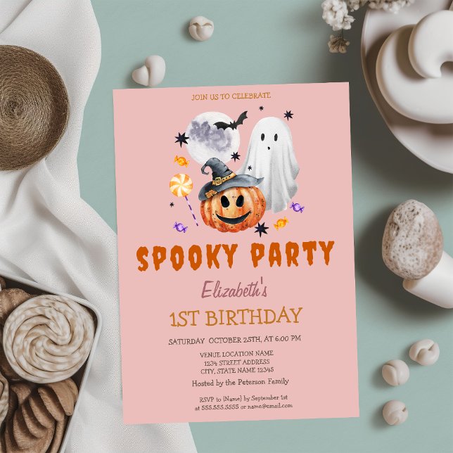 Pumpkin Spooky Party Birthday Invitation (Creator Uploaded)