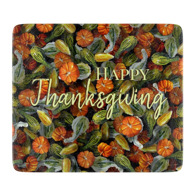 Pumpkin, Squash Autumn Harvest Cutting Board (Front)