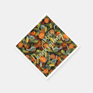 Pumpkin, Squash Autumn Harvest Paper Napkin