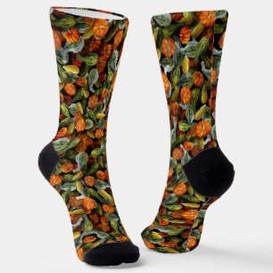 Pumpkin, Squash Autumn Harvest Socks