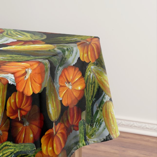 Pumpkin, Squash Autumn Harvest Tablecloth (In Situ)