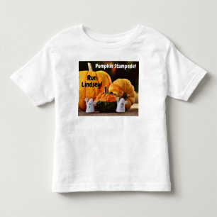 Pumpkin Stampede. Run Child's Name Here! Toddler T-Shirt