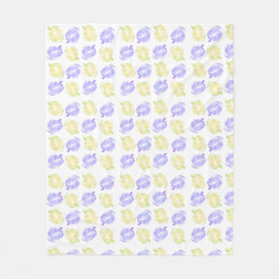 Pumpkin Stamps Hand Painted Halloween Pattern  Fleece Blanket