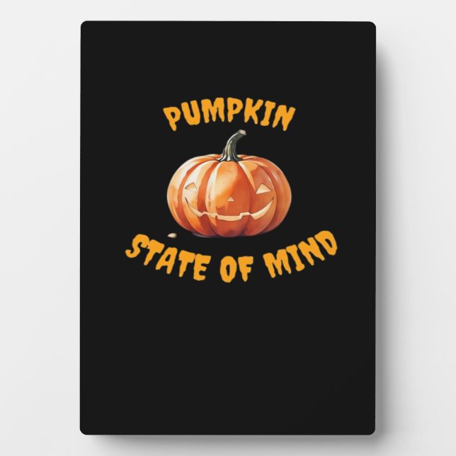 Pumpkin State of Mind - Halloween Classic T-Shirt Plaque (Front)