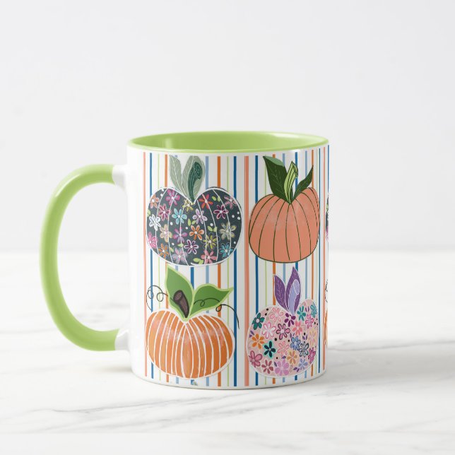 Pumpkin striped mug (Left)