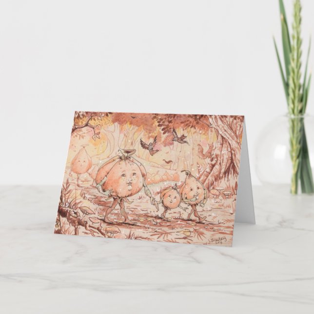 Pumpkin Stroll Holiday Card (Front)