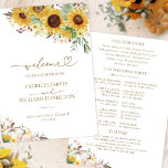 Pumpkin Sunflower Fall Wedding Ceremony Program<br><div class="desc">A simple chic wedding ceremony order of service program. Easy to personalise with your details. Check the collection for matching items. CUSTOMIZATION: If you need design customisation,  please get in touch with me via chat; if you need information about your order,  shipping options,  etc.,  please contact Zazzle support directly.</div>