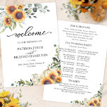Pumpkin Sunflower Fall Wedding Ceremony Program<br><div class="desc">A simple chic wedding ceremony order of service program. Easy to personalise with your details. Check the collection for matching items. CUSTOMIZATION: If you need design customisation,  please get in touch with me via chat; if you need information about your order,  shipping options,  etc.,  please contact Zazzle support directly.</div>