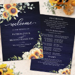 Pumpkin Sunflower Fall Wedding Ceremony Program<br><div class="desc">A simple chic wedding ceremony order of service program. Easy to personalise with your details. Check the collection for matching items. CUSTOMIZATION: If you need design customisation,  please get in touch with me via chat; if you need information about your order,  shipping options,  etc.,  please contact Zazzle support directly.</div>