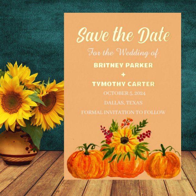 Pumpkin Sunflower Rustic Photo QR Code Wedding (Creator Uploaded)