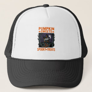Pumpkin Sweets Shirt Spooky Treats Halloween Desig Trucker Hat