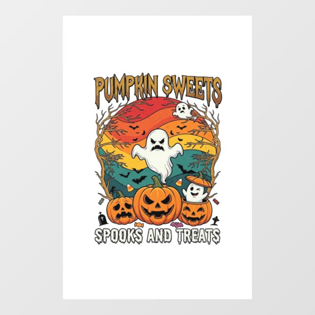 Pumpkin Sweets Spooks Treats Halloween Ghosts Pump (Sheet)