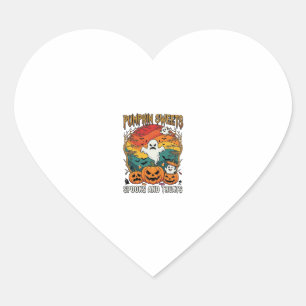 Pumpkin Sweets Spooks Treats Halloween Ghosts Pump Heart Sticker
