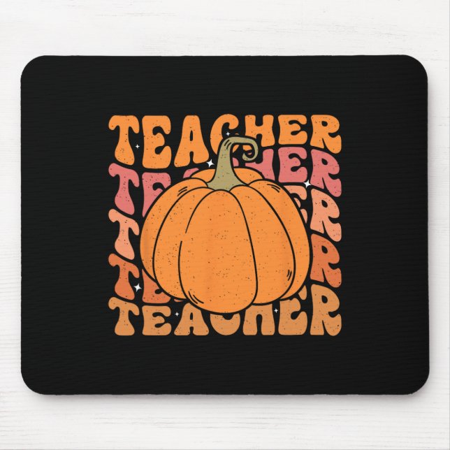 Pumpkin Teacher Fall Thanksgiving Back To School  Mouse Pad (Front)