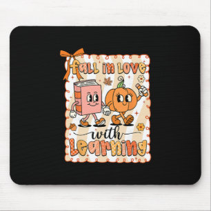 Pumpkin Teacher Preppy Fall In Love With Learning Mouse Pad