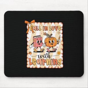 Pumpkin Teacher Preppy Fall In Love With Learning Mouse Pad