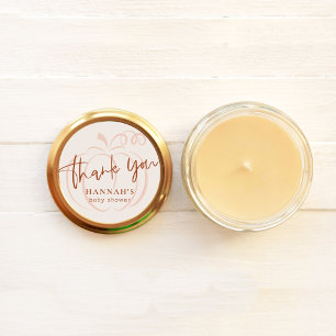 Pumpkin Terracotta Bohemian Earthy Baby Shower Classic Round Sticker