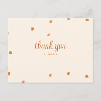 Pumpkin: Thank You Postcard
