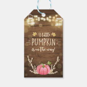 Pumpkin Thank You Tag Rustic Fall Wood Lights