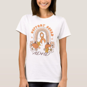 pumpkin Thanksgiving adhd Awareness T-Shirt