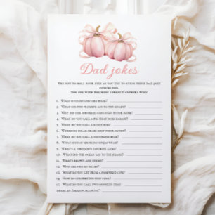 Pumpkin Theme Baby Shower Dad Jokes Activity Games